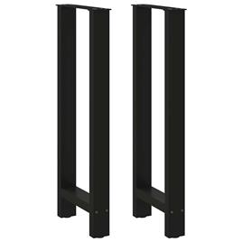 vidaXL Pernas mesa centro 2 pcs 50x(100-101) cm aço preto