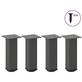 vidaXL Pernas mesa centro 4 pcs 30-32 cm aço antracite