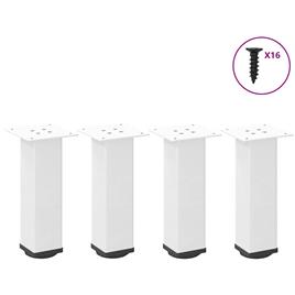 vidaXL Pernas mesa centro 4 pcs 42-44 cm aço branco