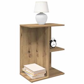 vidaXL Mesa de cabeceira em carvalho artesanal 46,5x29x61 cm