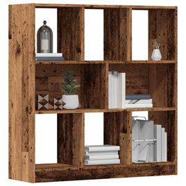 vidaXL Estante 97,5x29,5x100 cm contraplacado madeira velha