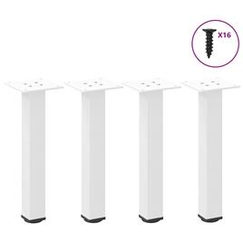 vidaXL Pernas mesa centro 4 pcs 42-44 cm aço branco