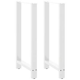 vidaXL Pernas mesa centro 2 pcs 60x(110-111) cm aço branco
