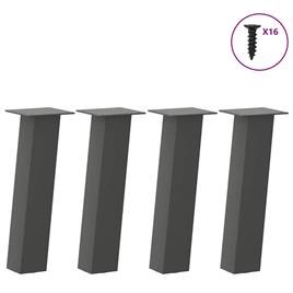vidaXL Pernas mesa centro 4 pcs 42 cm aço antracite