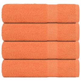 vidaXL Toalhas de banho 4 pcs 70x140 cm 360 gsm 100% algodão laranja