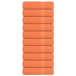 vidaXL Toalhas de banho 10 pcs 70x140 cm 360 gsm 100% algodão laranja