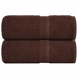 vidaXL Toalhas de bidé 2 pcs 30x50 cm 360 gsm 100% algodão castanho