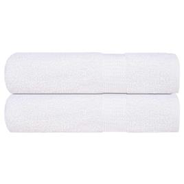vidaXL Toalhas de banho 2pcs 70x140 cm 360 gsm 100% algodão branco