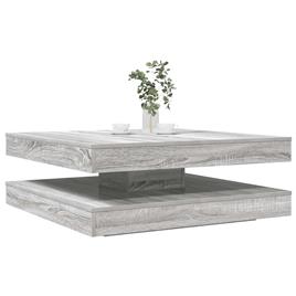 vidaXL Mesa de centro rotativa a 360 graus 90x90x34,5 cm sonoma cinza
