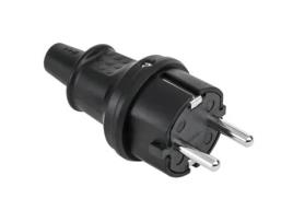 Ficha de Borracha Preta 16A 250V Ip44 – KEMOT