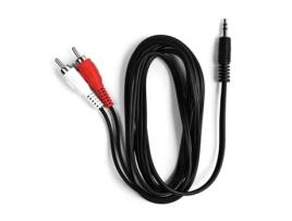 Ekon Ecajack2Rca18Mmk Cable de Audio 1,8 M 3,5Mm 2 X Rca Negro