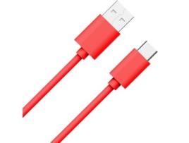 WOW Cabo Usb A/Usb C 1M 3A Vermelho
