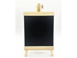 Cavalete de Mesa SOLAGUA com Quadro Portátil Suporte de Mesa com Quadro Negro Cor Natural 30 X 59Cm