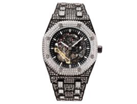 Relógio Diamante TRUMSEN Homem V300 (Aço Inoxidável - Preto)