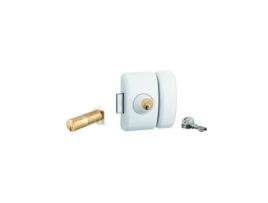 THIRARD Fechadura Universal de Dupla Entrada Ajustável para Entrada Hg 5 Dimensões Do Cilindro de 35 a 80Mm Aço 5 Chaves Epóxi Branco