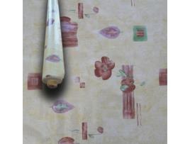 Rolo de 20 Metros A140Cm de Toalha de Mesa em Oleado de Pvc para Residências Festas Pizzarias Aguarela TEYKOS