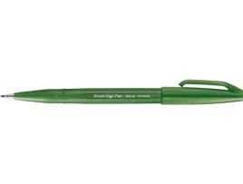 Caneta de Fibra Pentelarts Brush Sign Pen Ses 15 Verde Oliva PENTEL ARTS