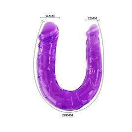 Dildo Baile Double Dong Flexivel Roxo