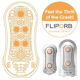 TENGA FLIP ORB FORTE MASTURBADOR BRANCO E ORANGE CRASH