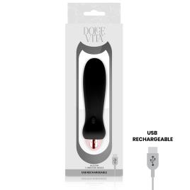 VIBRADOR RECARREGÁVEL DOLCE VITA CINCO PRETO 7 VELOCIDADES