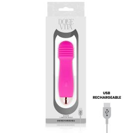 VIBRADOR RECARREGÁVEL DOLCE VITA DE TRÊS VELOCIDADES PINK 7