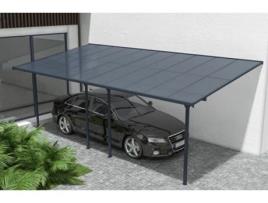 Pérgula anexa/garagem 18m² kleo 600 x 300cm alumínio cinza