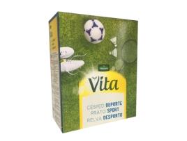 Semillas de Césped Deporte VITA Con 100% Ray-Grass Inglés de 3 Variedades Fácil Mantenimiento Caja 400 Gr