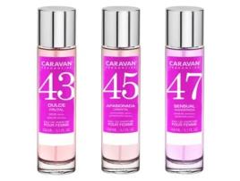 3X Perfume Feminino Nº45 Nº43 Nº47 150Ml CARAVAN