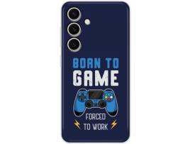 Capa Born To Game para Samsung Galaxy S24 THE CASES MARKET Silicone Transparente