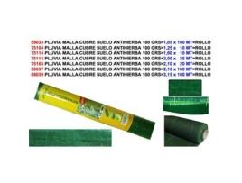 Pluvia malla cubre suelo antihierba 100 grs 2,10 x100 mt rollo