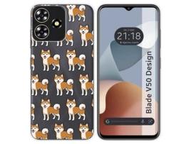 Capa de Silicone para Zte Blade V50 Design 4G Design Cães 08 Desenhos TUMUNDOSMARTPHONE
