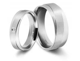 AKZENT Anel Masculino Namorados ou Noivado ou Amizade em Aço Inoxidável  Tam.72  0016