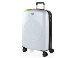 SMILEY ORIGINALS Medium Pc Suitcase SMILEY ORIGINALS Branco-Preto 44X61X27 Cm 63L