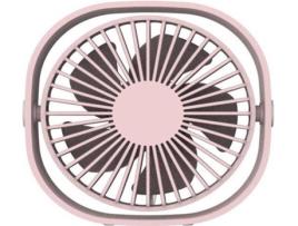 Ventoinha QUSHINI Mini Desk Fan em Rosa