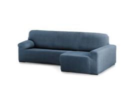 Capa para Sofá Bielástica Ajustável Roc Chaise Longue Braço Longo Direito 250-360 Cm Azul VIPALIA