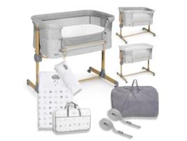 Mini Berço Co-Leito Sleepy Estrelas Têxteis Berço Co-Leito Ajustável de Várias Alturas Reclinável Inclui Rede Mosquiteira Como Padrão MS