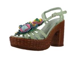 Sapatos de Mulher PONS QUINTANA Cannes Tecido Verde (39)