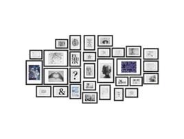 Moldura para Quadros Emotion Mdf Preto 30 Unid. BOMOE