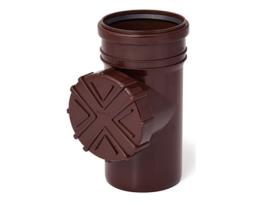 Sistema de Limpeza de Calhas com Filtro e Tampa de Diâmetro de Tubo de 110mm na Cor Castanha