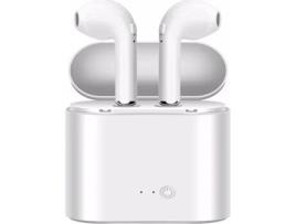 Auriculares Bluetooth QIANAO i7S Wireless (In Ear - Branco)
