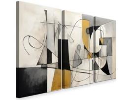 Quadro Decorativo INTELIENZOS Picasso Estilo Moderno 120cm 3 Peças