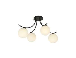 Candeeiro de Teto Boston Aço Preto 70X37X65 Cm EPIKASA