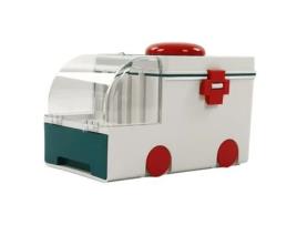 Caixa de Primeiros Socorros HURRISE Caixa de Remédios Ambulância em Forma de Camada Dupla Caixa de Armazenamento de Remédios