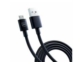 Cabo 3MK Hyper USB-A para Micro USB 1,2M Negro