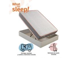 Pack de colchão de molas Funk e Sommier Articulado com arrumação branco|altura 24cm, 135x190cm. GRÁTIS: Entrega, montagem e remoção do antigo