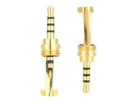 HURRISE Conector para Fone de Ouvido de 2 5 Mm Plugue Balanceado de 4 Pólos com Conexão de Cabo