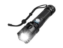 Lanterna Lanterna Recarregável de 5000 Lúmens Altos Lanterna Led Recarregável Usb de 5000Mah 5 Modos de Luz Preta BISBISOUS VIGA EUROPE