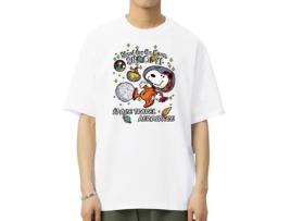 T-Shirt de Homem VREEL Snoopy Algodão Branco (XL)