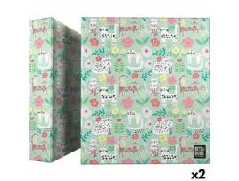 Pasta com Argolas Cats Multicolor A4 2 Unidades BITS&BOBS