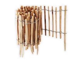 Cerca de Piquetes de 35 M 35 Cm de Altura Lâminas de 4-6 Cm Cerca de Jardim Feita de Madeira de Avelã AQUAGART